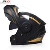 BLD Men Women Fashion Dual Lens Helmets Motocross Racing Modular Flip Up Casco Moto Personalised Motorcycle Full Face Helmet