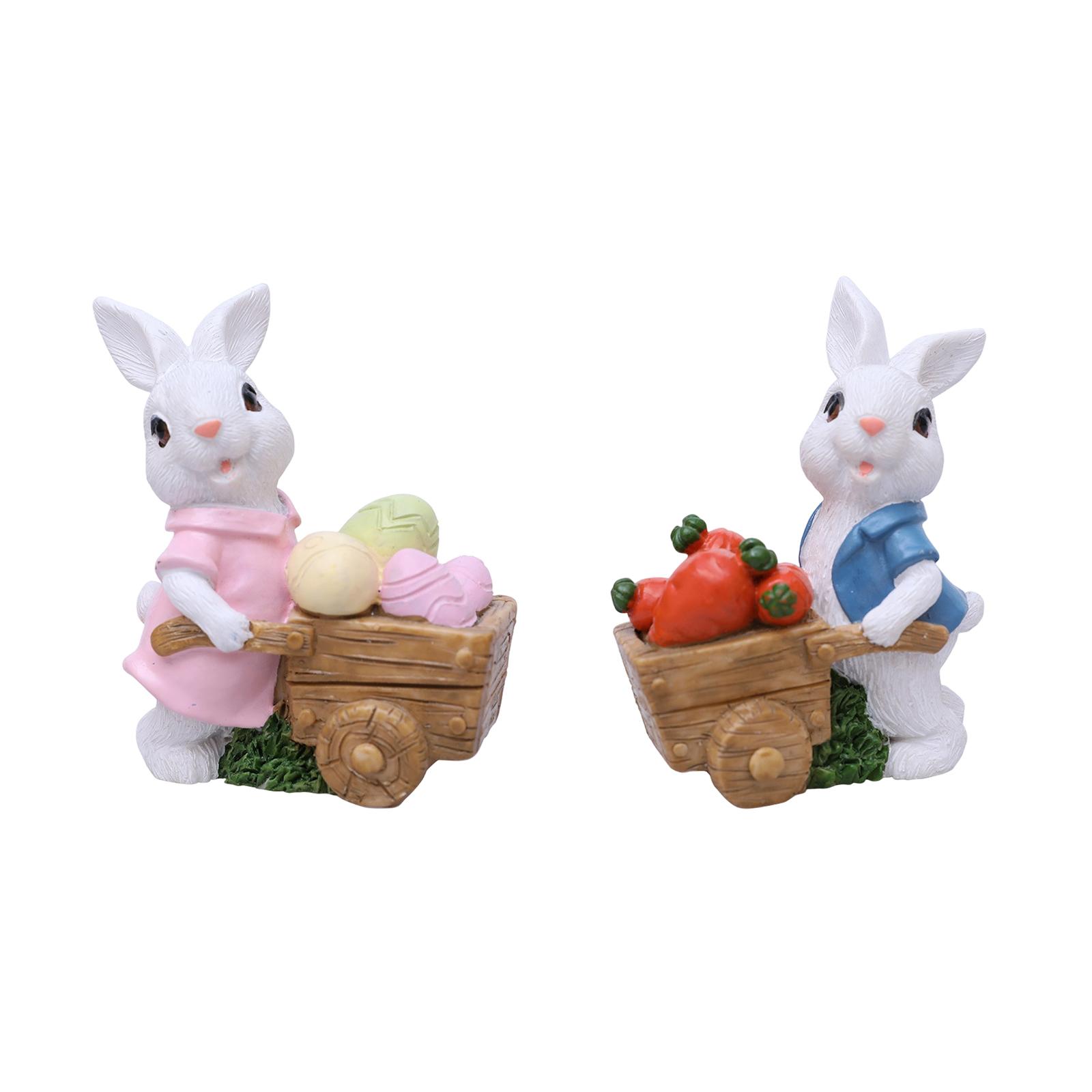 

Cute Animal Cart Creative Garden Animal Ornament Decoration One Size