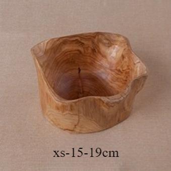 Handmade Natural Wood Fruit Tray - Irregular Shaped, Multifunctional for Snacks,Bread, Desserts, Candy & Salad for Home Decor