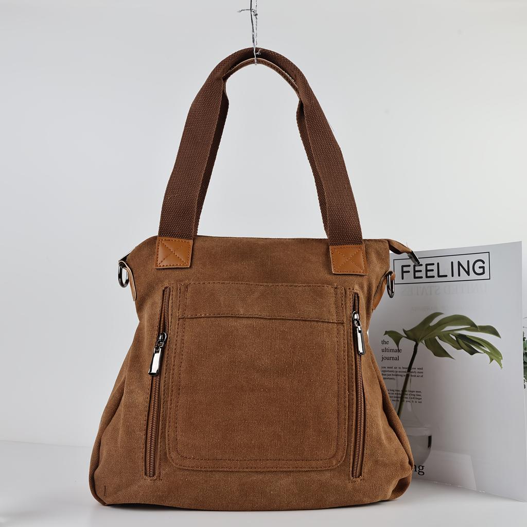 Preference for Bag Styles: Women'S Shoulder Bag Made of Canvas, Vintage Crossbody Bag, Fashionable and Casual Commuter Bag for Women