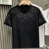 Summer T-shirt for Men Clothing Round Neck Casual T-shirt Fashion High Street Men's Summer Short Sleeves
