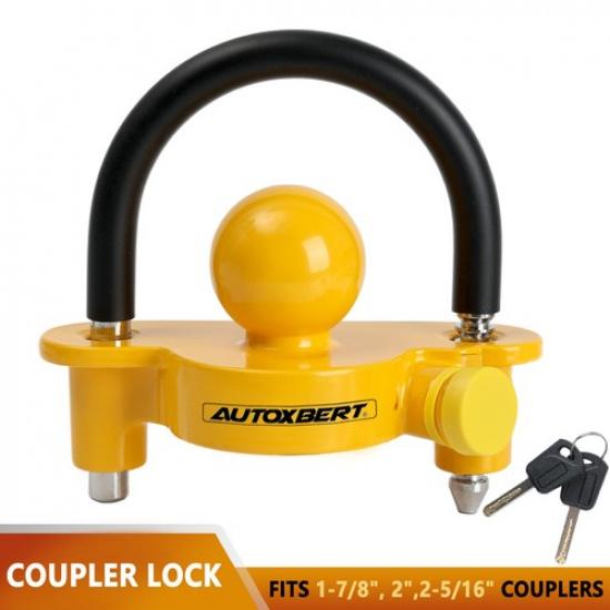 

Trailer Tongue Lock Hitch Coupler Tow Ball Lock Adjustable 1-78 2 Heavy Duty