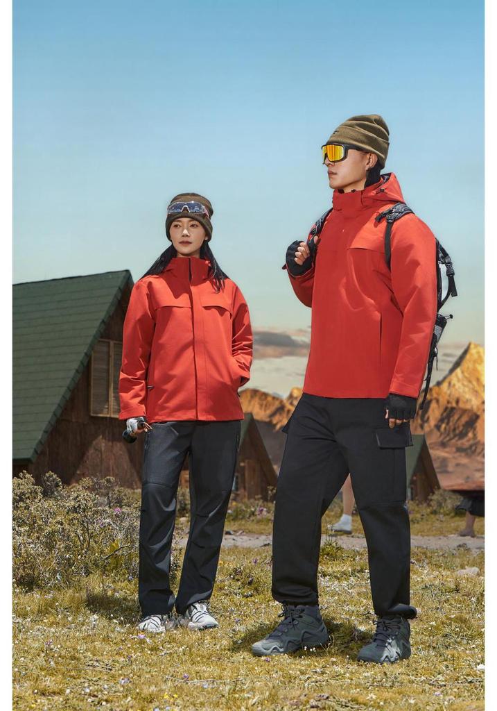 Unisex 3-in-1 Mountaineering Jacket: Windproof, Waterproof, Warm - Custom Logo, Outdoor Autumn/Winter Style