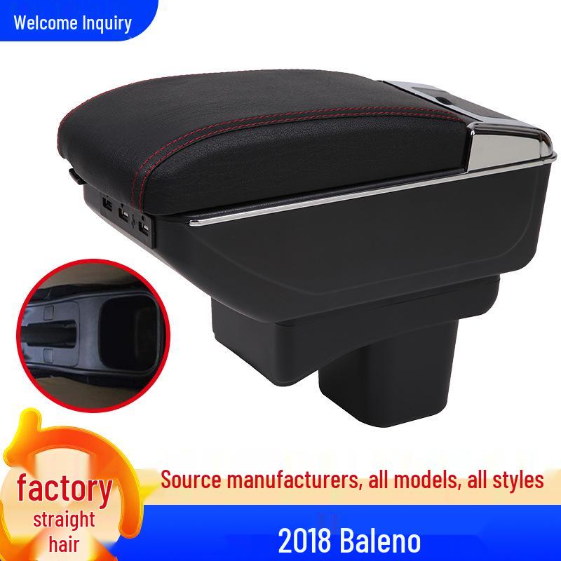 2018 Suzuki Baleno Center Armrest Box for India - Accessory and Modification Single Layer Black Black Stitching