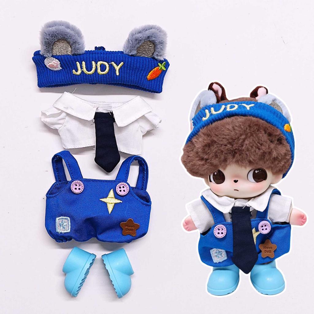 DIMOO WORLD Baby Clothes Blue Star Bone Suspenders Pants Suit Handsome Fashion Doll Clothes