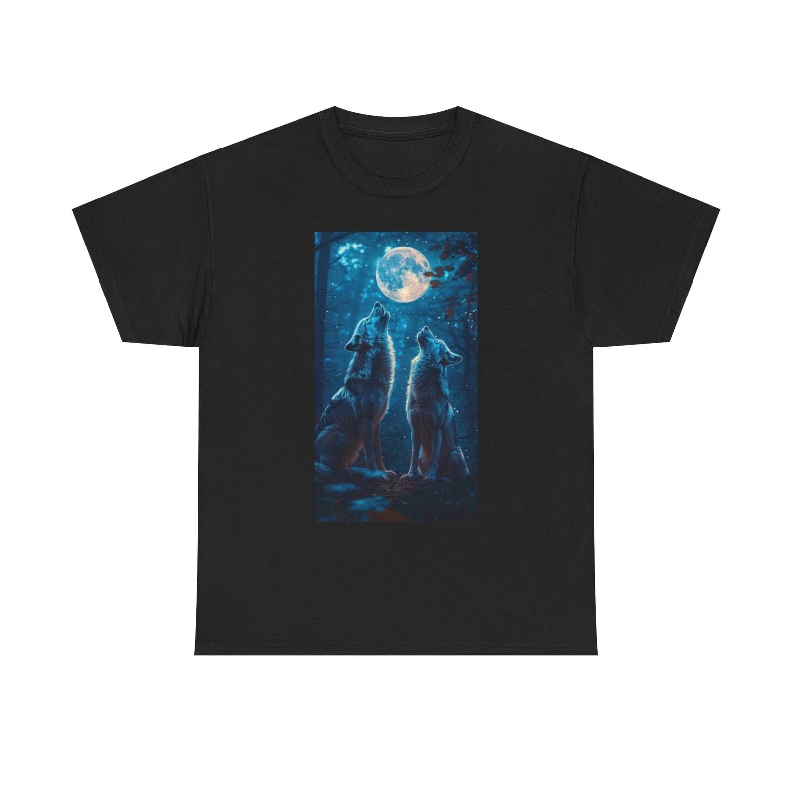 Men s and Women s T-shirts Wolves Howling At The Moon L
