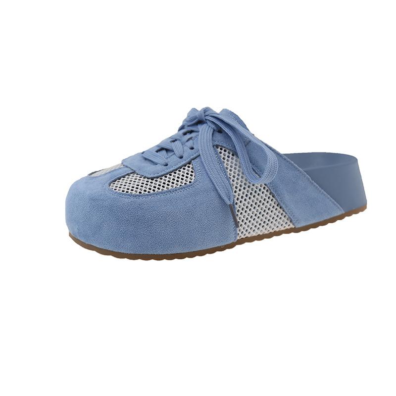 

In the summer of 2025, the new retro niche thick-soled bag head slippers for women wear lazy one-pedal lace-up cool slippers. 40