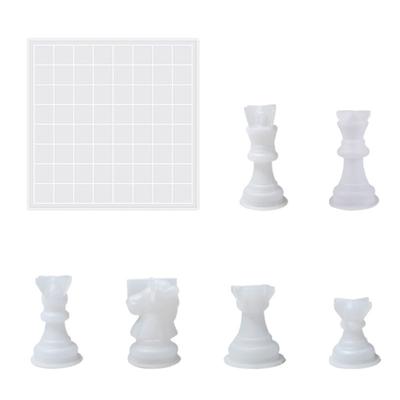 Chess Piece Silicone Mold 3D International Chess Resin Mold DIY Epoxy Resin Craft Mould Chocolate Candle Baking Tools