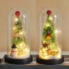 Led Christmas Tree Decorations Desktop Miniature Light Home Decor Mini Luminous Christmas Tree DIY Ornaments for Office Party
