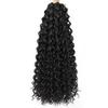 GoGo Curl Păr Croșetat Scurt 18 Inch pentru Femei Negre Bucle Naturale Ondulate Bucle de Plajă Undă de Apă Extensii de Păr Sintetice pentru Împletituri