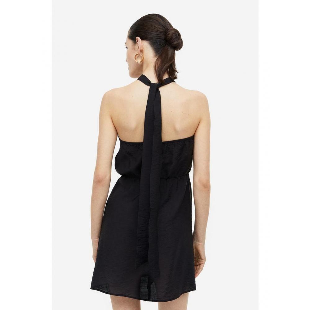 H M Halterneck Dress Black 1177420001
