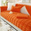 Rabbit Plush Sofa Cushion In Autumn and Winter, Thickened Plush Seat Cushion, Non Slip Leather Sofa Cover, New Cover Cloth Towel