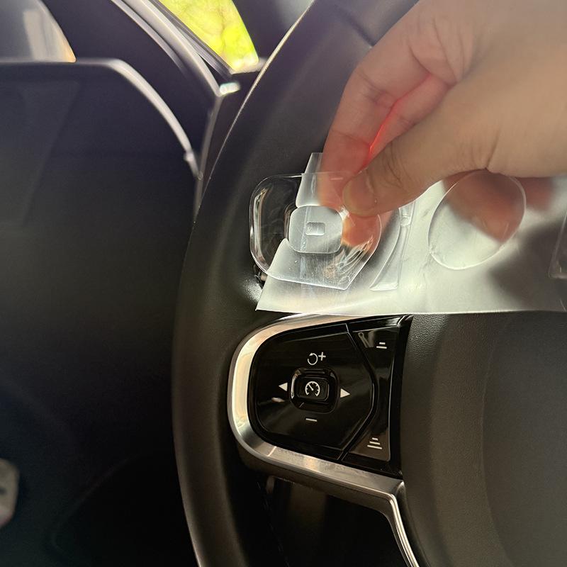 Car Steering Wheel Button Decoration Sticker Epoxy Protection Stickers for Volvo XC60 XC90 S90 V90 S60 V60 Interior Accessories
