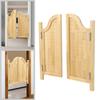 2 Pcs Pine Wood Partition Door,80*90cm White/Black/Log Color Swing Solid Wood Door Thickness 35mm for Cafes,Bars