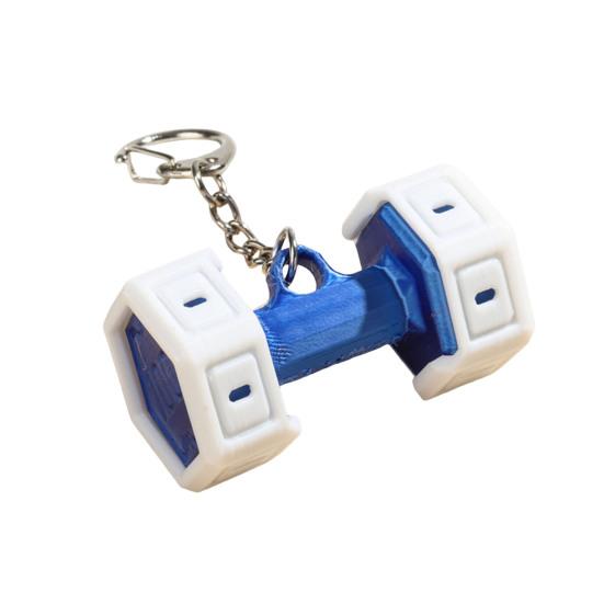 

Keychain Pendant 3D Printed Dumbbell Charm Gym Keyring Sports Style Fitness Key Holder Backpack Accessories синій