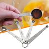 4pcs/set Stainless Steel Spice Measuring Spoons Compact and Portable Carry Convenient Kitchen Cooking Sugar Salt Scoop