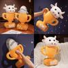 Creative Cow Shape Plush Toy With Shark Cup Design For Kids And Adults