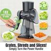3-in-1 Rotary Cheese Grater - Multifunctional Manual Veg Slicer & Nut Grinder, A Must for Your Kitchen!