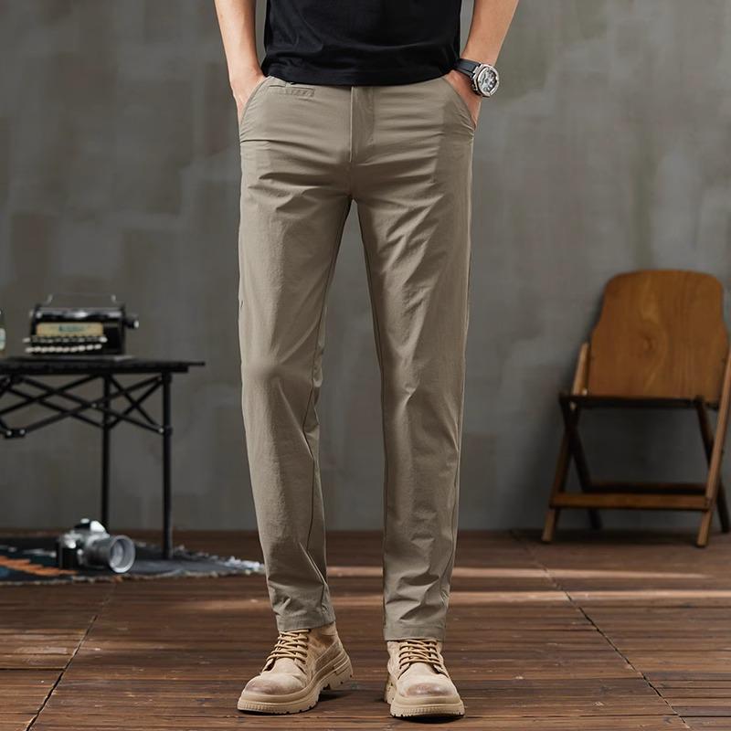 Men's Spring 2025 Stretch Straight-Leg Casual Pants - Summer Cool Feel
