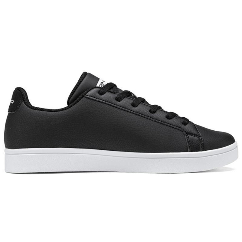 Anta Synthetic Leather Comfortable Slip Resistant Abrasion Resistant Low Top Skateboard Shoes Men's Black Sneakers 912028003-1