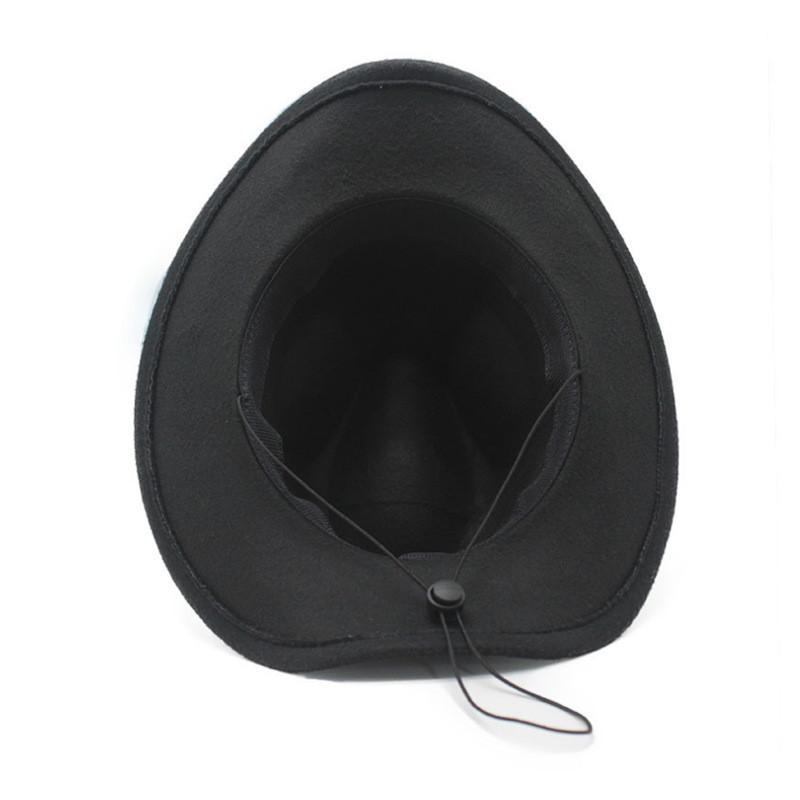 Western Cowboy Hat For Men And Women With Felt Material Sun Protection Summer Accessory