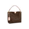 Louis Vuitton Graceful Coated Canvas With Leather Handbag Small Women's Brown M43701