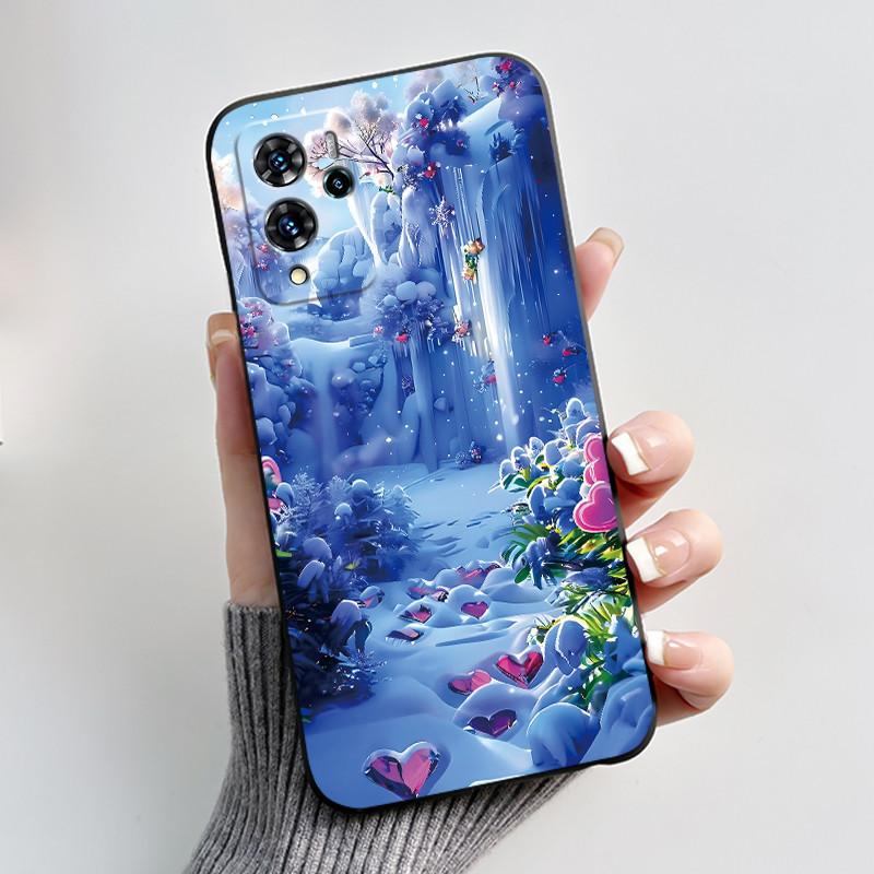 Cute Cartoon Case For ZTE Blade V40 Pro Capa Shockproof Fundas Printing Shell Protective Cover Soft Silicone Black Casing Coque