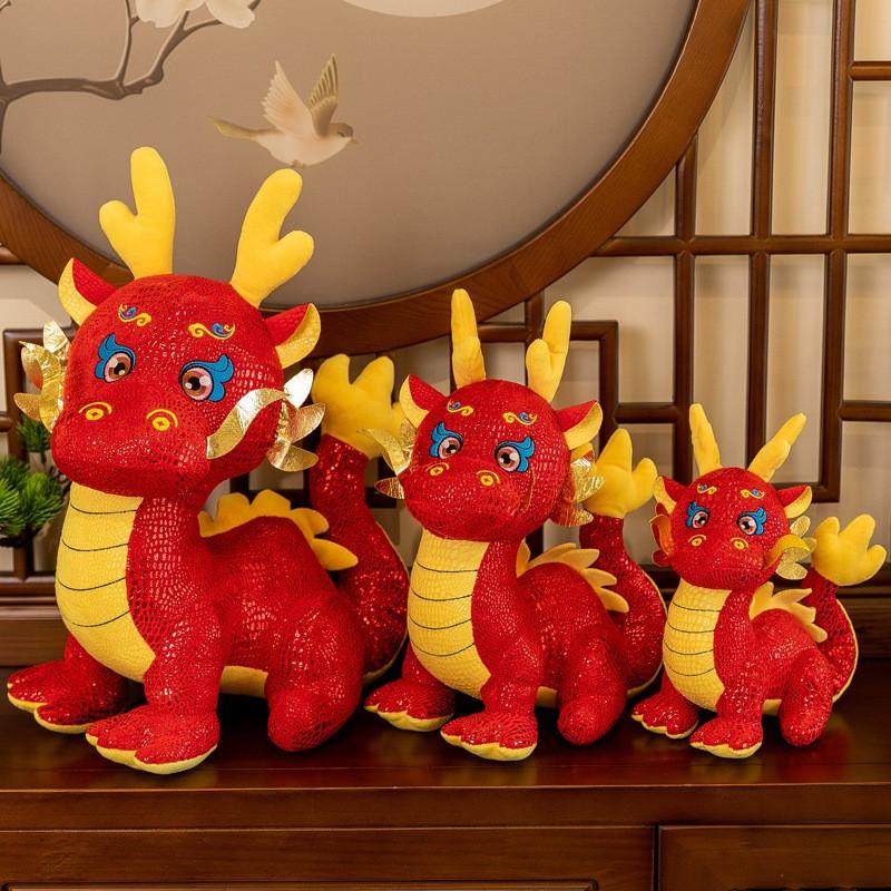 2024 Lunar New Year Decorations Dragon Plush Toys Chinese Dragon Stuffed Animal Decor Year Of The Dragon Gifts
