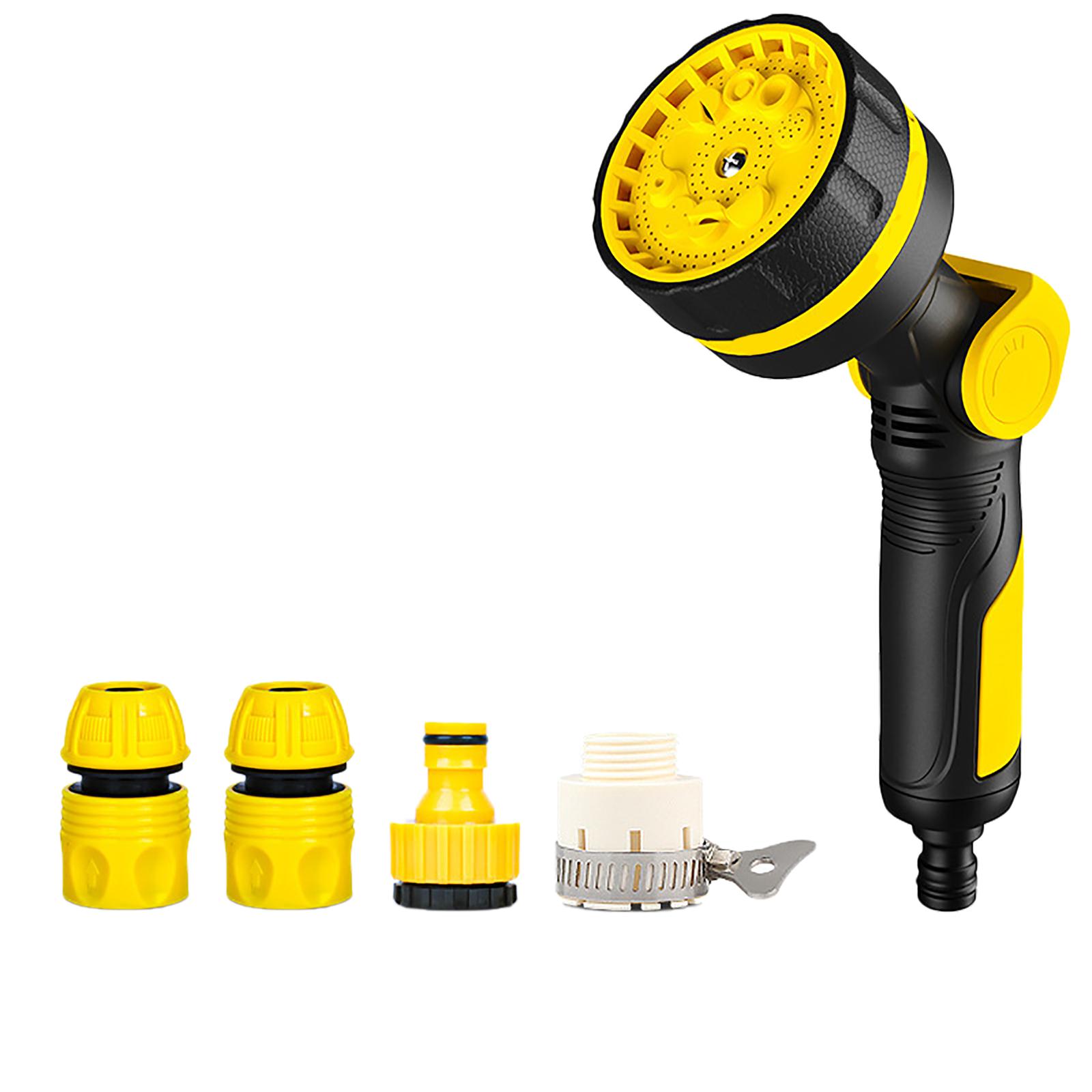 

Garden Watering Spray Nozzle Adjustable Hose Attachment for Plant Watering Lawn Irrigation and Outdoor Cleaning with Multiple Spray Patterns One Size жёлтый