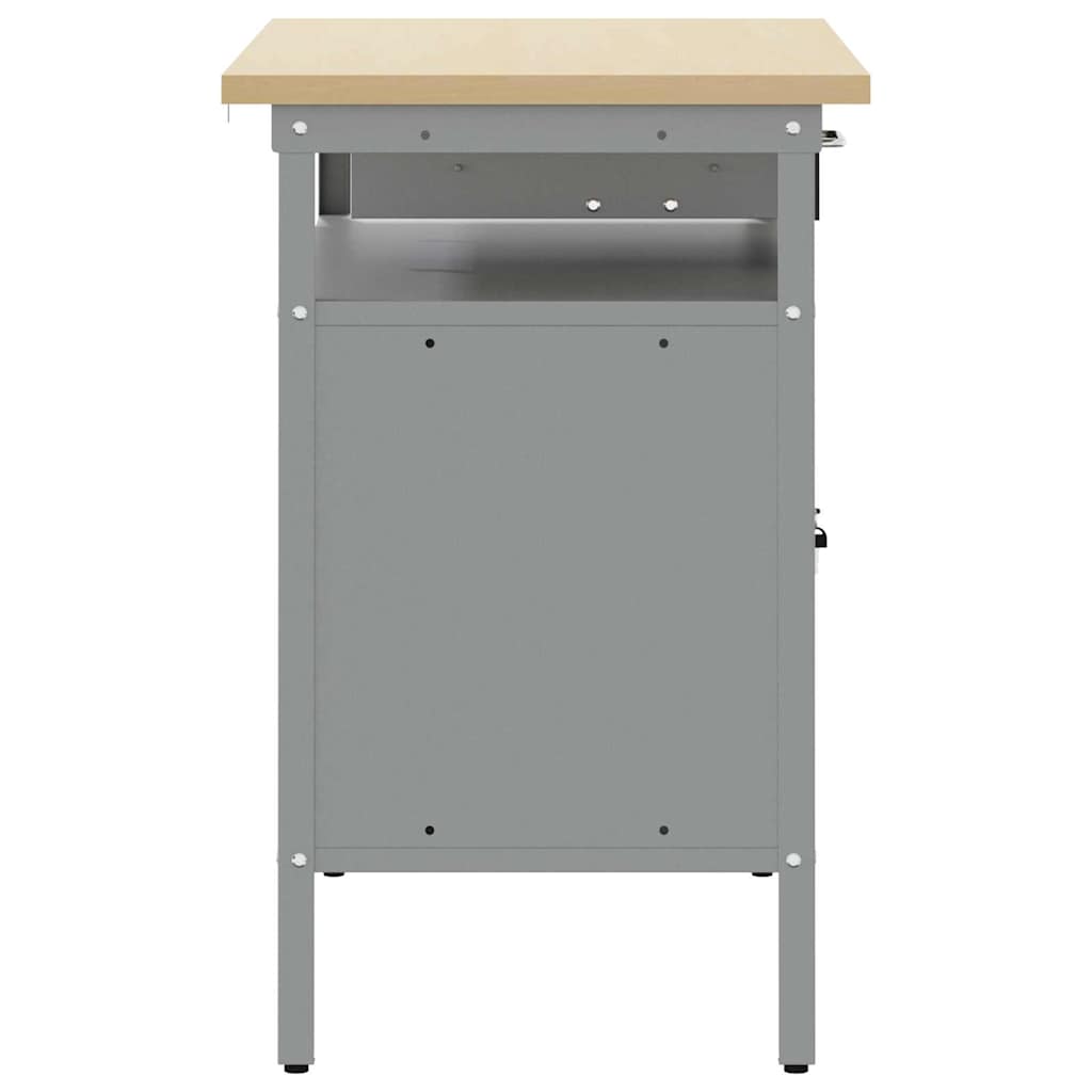 Workbench with Drawers Black and Gray 100 x 55 x 85 cm