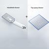 Shower Heads ABS Plastic Wall Mounted Rainfall Top Shower Head Handheld Ultra-thin Square Rain Shower Faucet Without Arm FS236