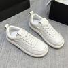 Leather Thick-soled Little White Shoes Women's New Spring and Summer Mesh Breathable, Light and Soft-soled Sports Board Shoes