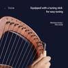 Diggly Lyre Harp 19 21 24 27 32 Strings Portable Instrument with Tuning Wrench Manual Spare Strings and Picks Brown