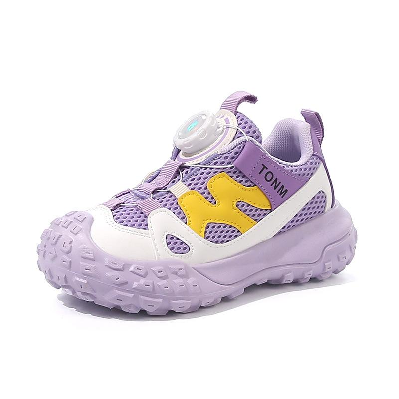 Autumn Children's Sports Shoes Girls' Casual Shoes Mesh Breathable Lightweight Student Running Sports Dad Shoes