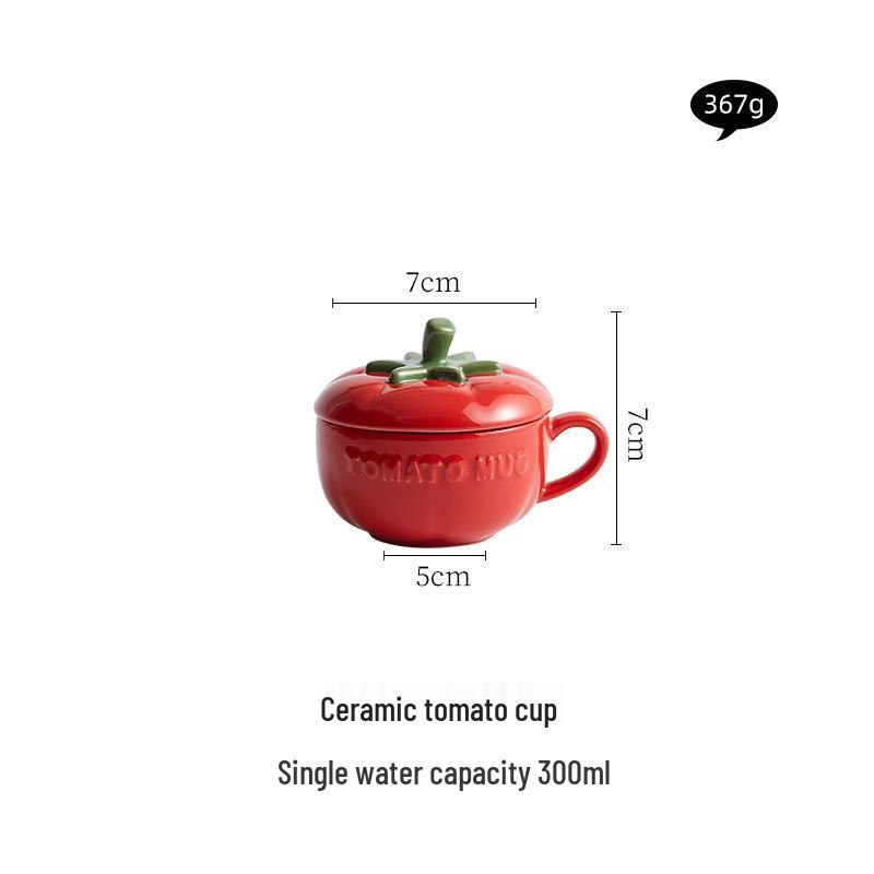 Adorable Pumpkin Ceramic Mug Set with Lid & Spoon for Students