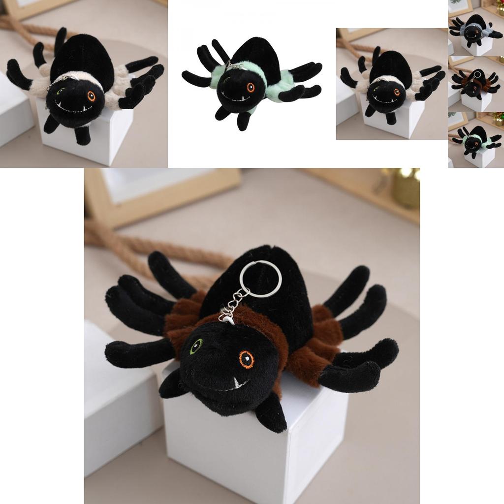 Adorable Cute Plush Spider Keychain Charm Soft Toy Doll Cartoon Accessory 12cm