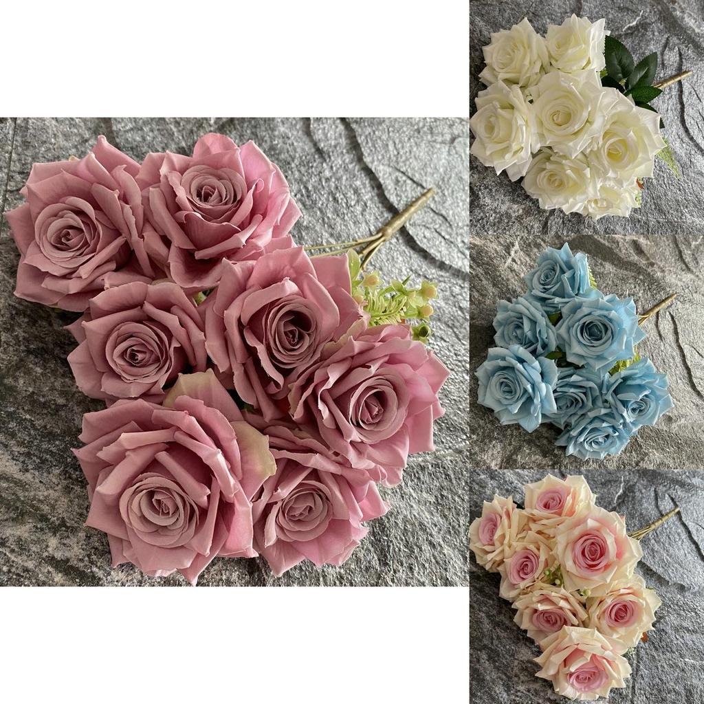 Artificial Bouquet Roses For Wedding Decor Photography Props And Home Styling