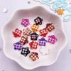 50Pcs Mix 11mm Cute Grid Bowknot Flower Nail Art Flat back Rhinestone Scrapbook DIY Valentine's Day Appliques Crafts Accessories