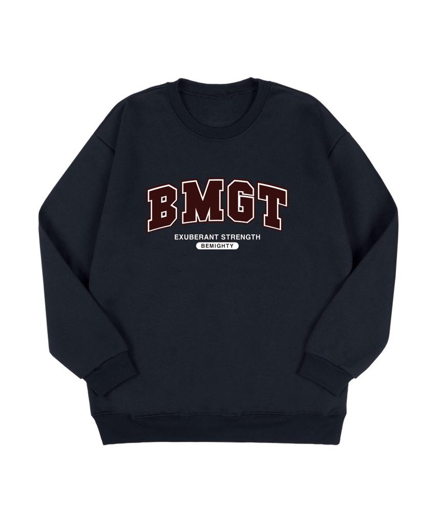 BEMIGHTY College Lettering Oversized Double-Sided Sweatshirt [Oatmeal]