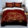 Merry Christmas Gold Text Bedding Duvet Cover Set Duvet Cover Pillowcases  (1*Duvet Cover 2*Pillowcases, without duvet insert)