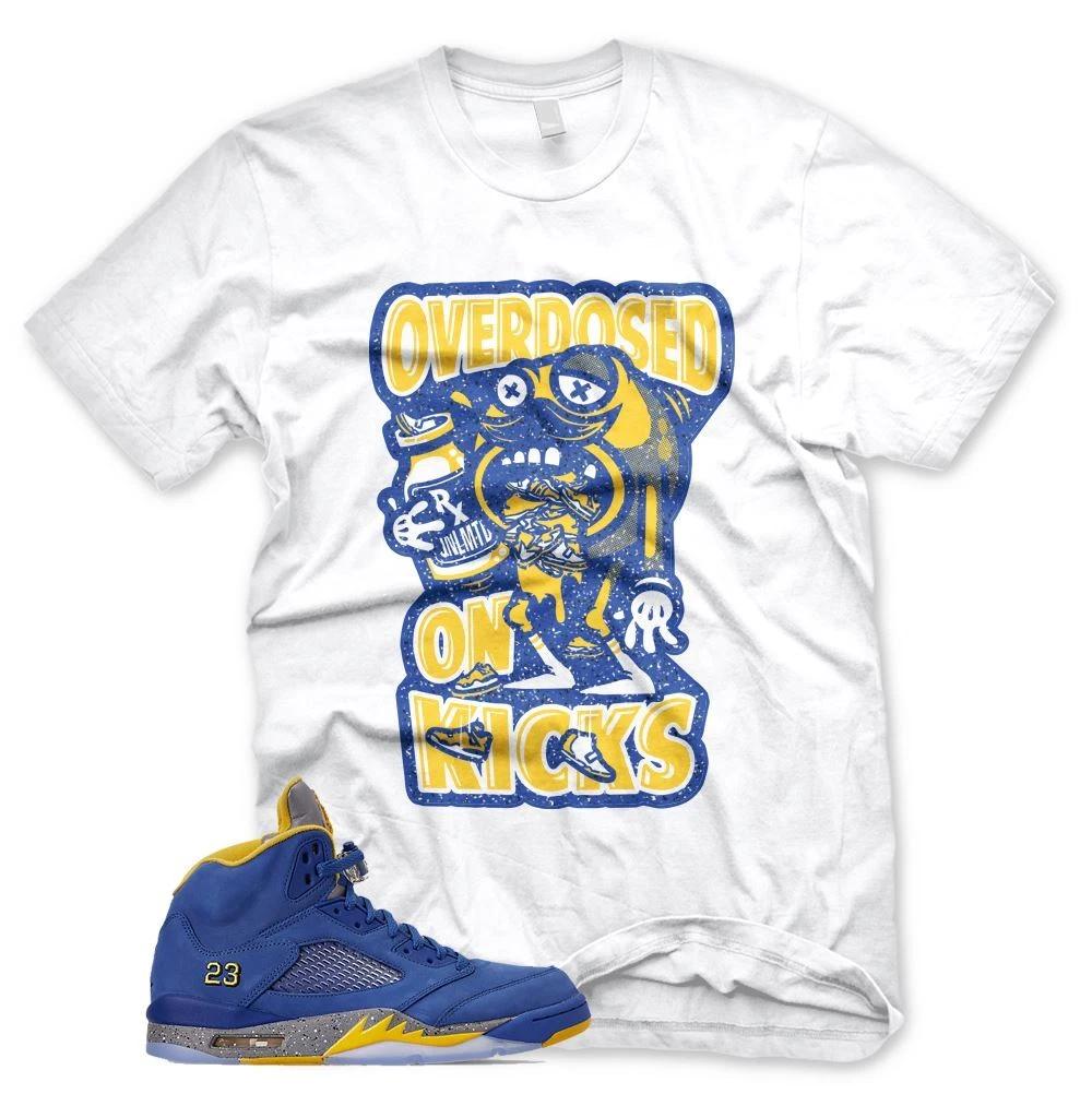 New OVERDOSED ON KICKS T Shirt for J1 5 LANEY V JSP ROYAL 4XL