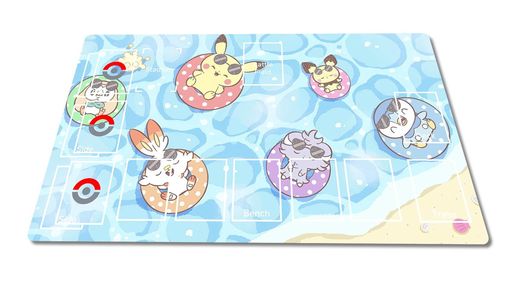 

полностью прошитый резиновый игровой коврик для одного игровой коврик для с карманом для хранения карт Игровой коврик, человек, ККИ, высококачественный Покемон, нескользящий, водонепроницаемый, сумка, игра, Покемон,