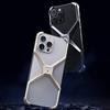 Für iPhone 16 Pro Bumper Case Ohne Rahmen Aluminiumlegierung X-Form Handyhülle