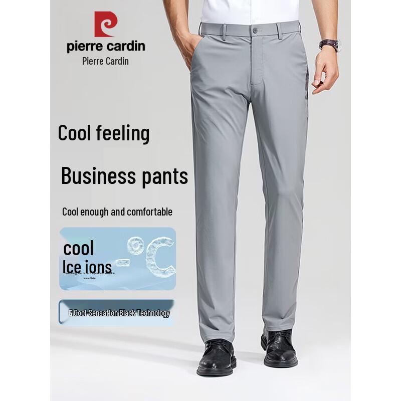 

Pierre Cardin Men s Ice Silk Business Casual Straight Pants 175/84A