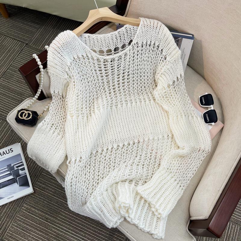 Spring Korean Style Loose Pullover Knit Sweater for Women