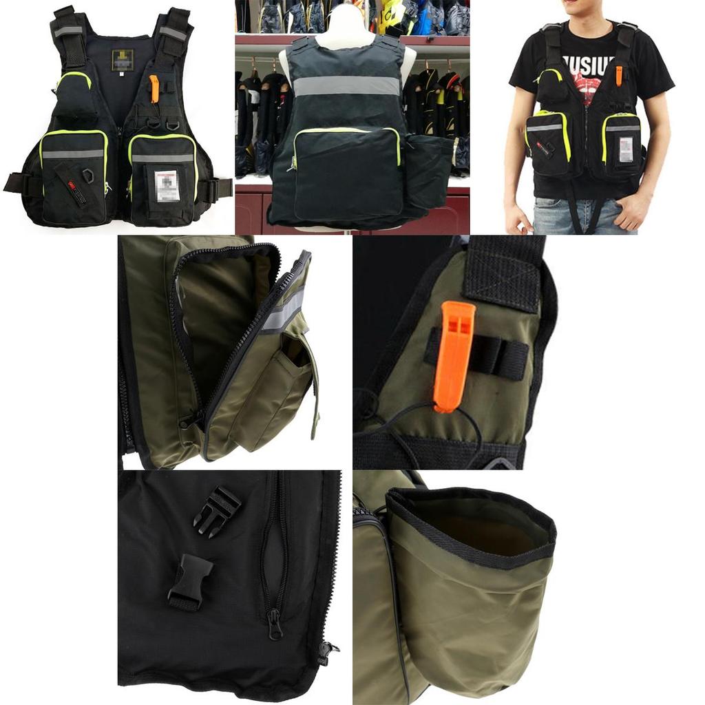 Verstellbare Auftriebs-Segel-Kajak-Kanu-Fliegenfischer-Rettungsweste mit Mehreren Taschen**