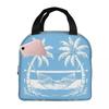 Beach Hammock Pattern Insulated Lunch Bag for Women Kids Portable Food Boxes Thermal Lunch Box Tote