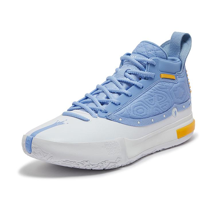 New 361° Cushioning Anti Slip And Wear Resistant High Top Basketball Shoes Men's Blue White 572511108-1