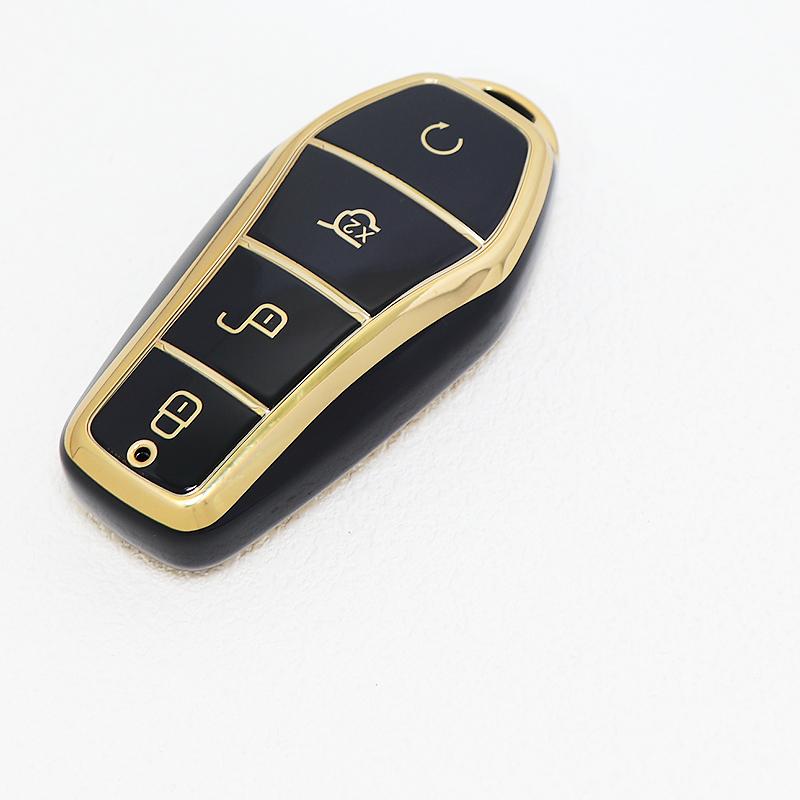 Soft Tpu Remote 4 Buttons Control Protect Cover For Byd Qin Plusdmi Atto 3 Han Ev Dolphin New Car Key Case Durable Accessories