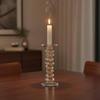 Textured Glass Candlestick Warm Atmosphere Candle Stand Artisanal Appearance Taper
